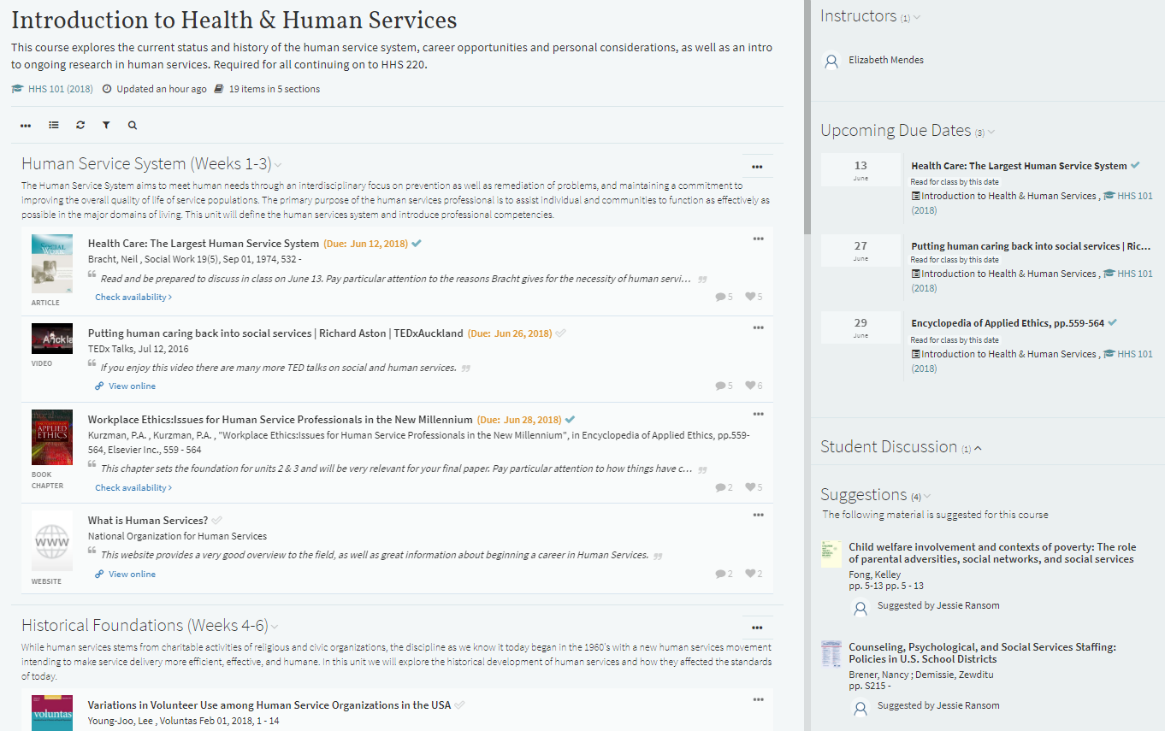 community colleges course resource list management system