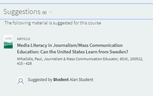 Open Educational Resource recommendation